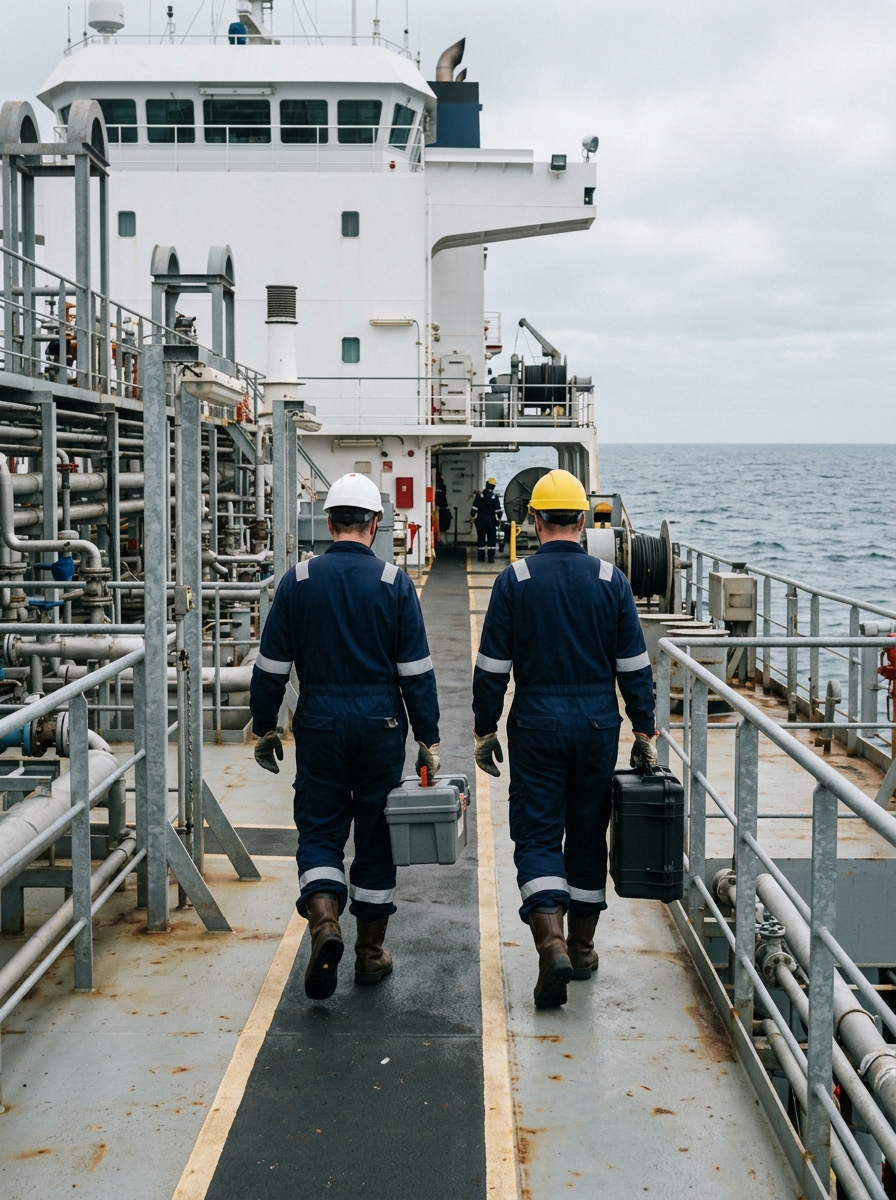 Assistência técnica a bordo